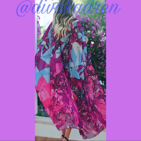 GORGEOUS Geometric Kimono | Duster | Cover Up - Picture 3 of 7